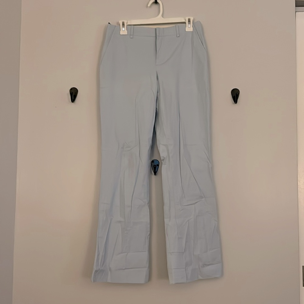 Baby blue straight leg pants